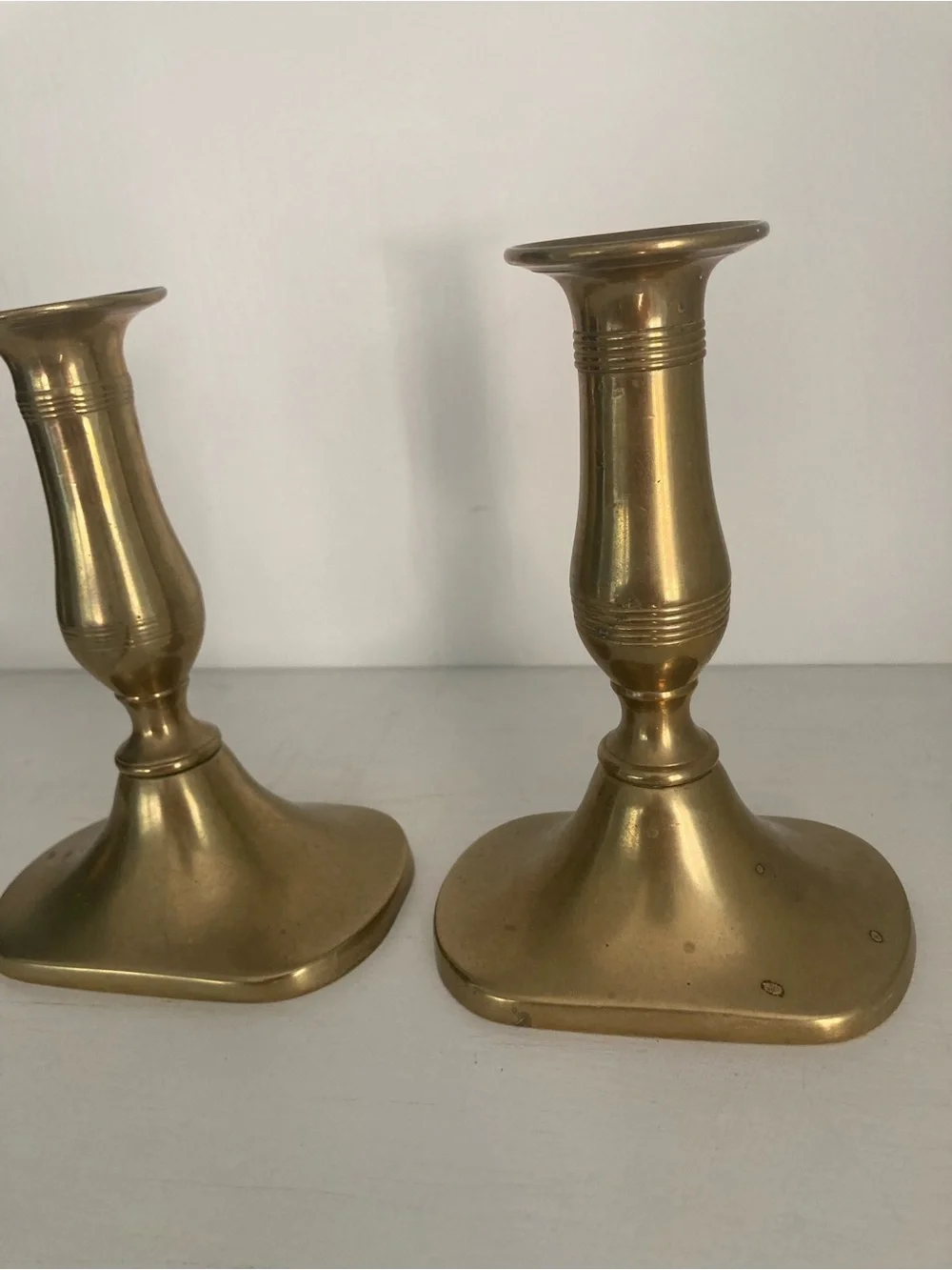 Vintage | Brass Finish Candlestick Pair - Classic Home Accents